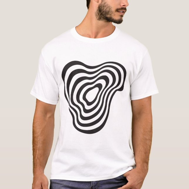 opart Abstract lines shape design T-Shirt (Front)