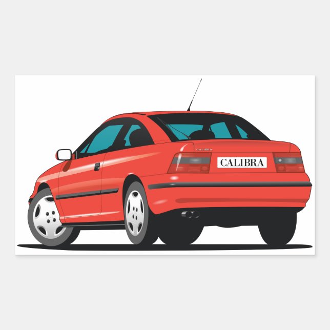 Opel Calibra red back Sticker (Front)