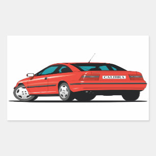 Opel Calibra red back Sticker