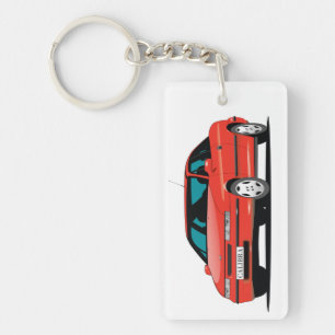 Opel Calibra red Keychain
