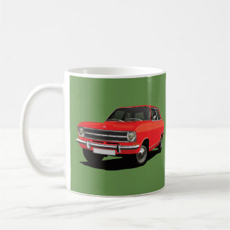 Opel Kadett B sedan, 2x red images - Coffee Mug