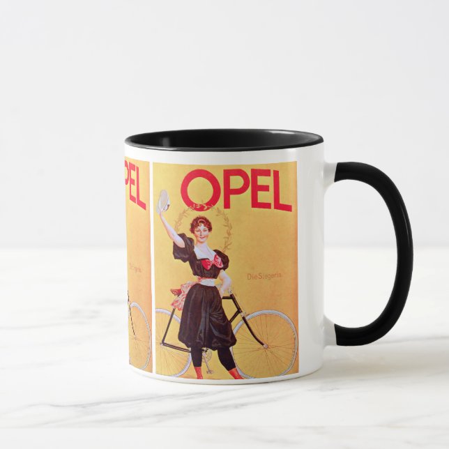 Opel - Vintage Bicycle Poster Art ( 1900 ) Mug (Right)