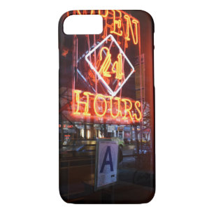Open 24 Hours Neon Diner Sign New York City NYC Case-Mate iPhone Case