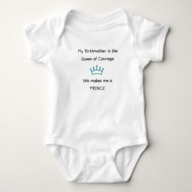 Open Adoption Prince Baby Bodysuit (Front)