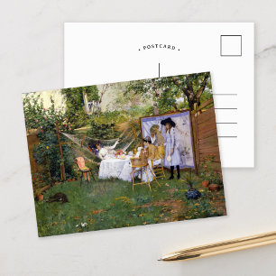 Open Air Breakfast   William Merritt Chase Postcard