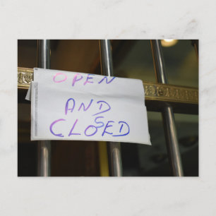 Open and Closed New York City NYC Photography Postcard