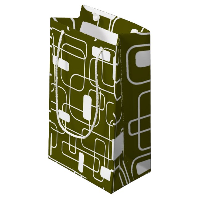 Open and Closed Rectangles – Camo Small Gift Bag (Front Angled)