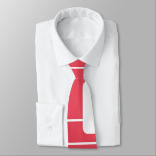 Open and Closed Rectangles - Red  Tie