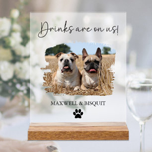 Open Bar Pet Drink Acrylique Mariage Connexion pou