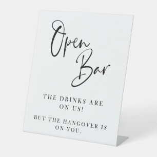 Open Bar Wedding Sign