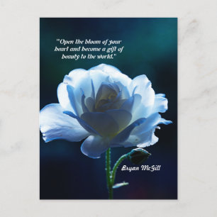 "Open Bloom of your Heart" Faux Canvas Postcard