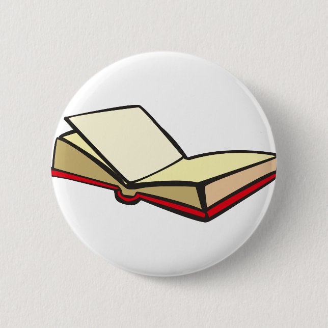 Open Book 2 Inch Round Button (Front)