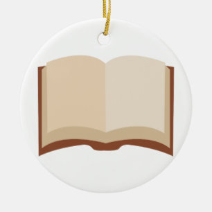 Open Book Ceramic Ornament