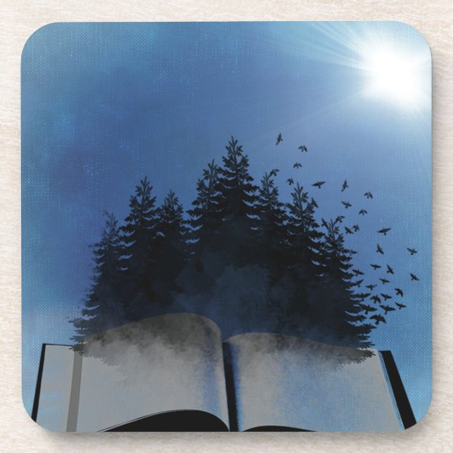 Open Book Forest Coaster (Front)
