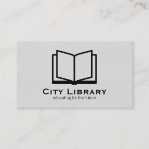 Open Book (grey texture) Business Card