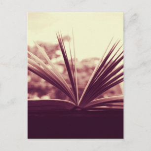 Open Book Photograph Postcard