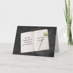 Open Book With Inspirational Quote Card