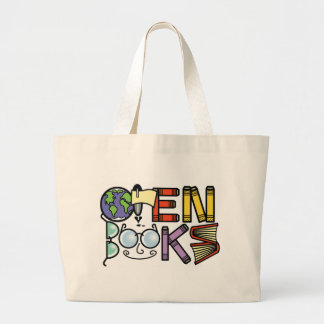Open Books Jumbo Tote Bag