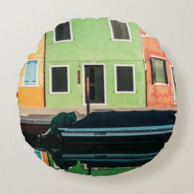 OPEN BUILDING WINDOW ROUND PILLOW (Front)