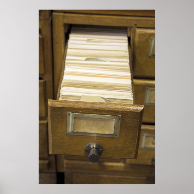 Open Card Catalogue Poster (Front)