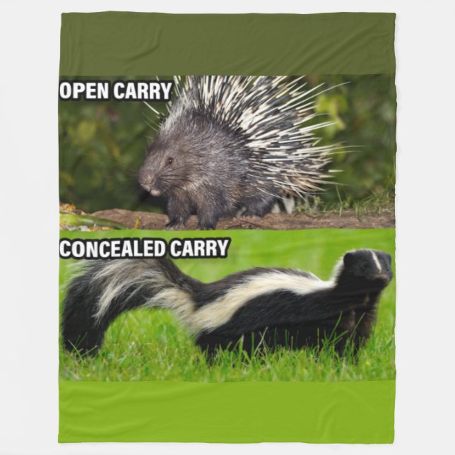 OPEN CARRY vs CONCEALED CARRY Fleece Blanket (Front)