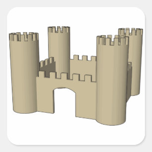 Open Castle Square Sticker
