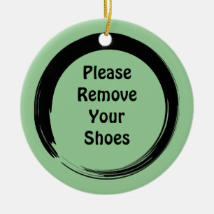 Open Circle Door Hanger Ceramic Ornament