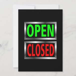 Open Closed Signs Vector Clipart