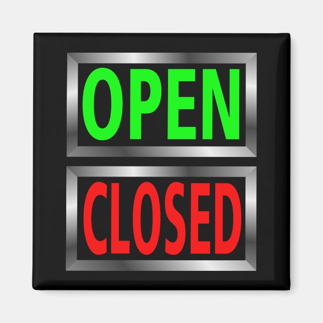 Open Closed Signs Vector Clipart Magnet (Front)