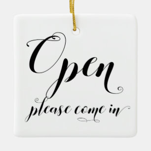 Open Closed Store Window Glass Door Sign Ornament