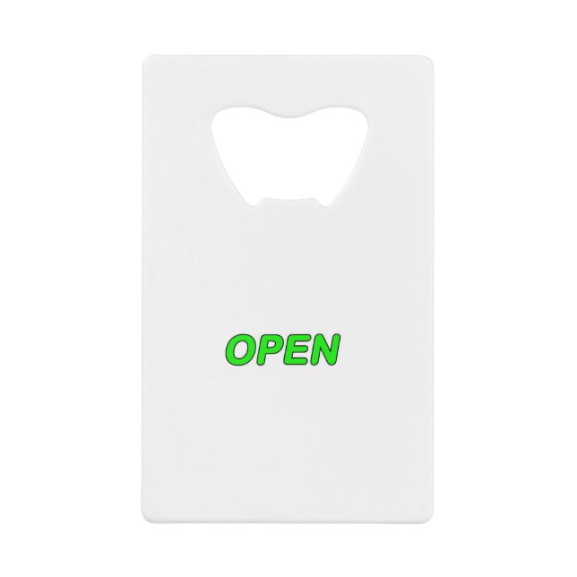 Open Credit Card Bottle Opener (Front)
