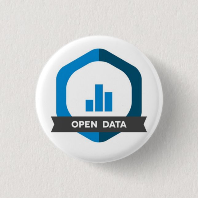 Open Data Badge 1 Inch Round Button (Front)