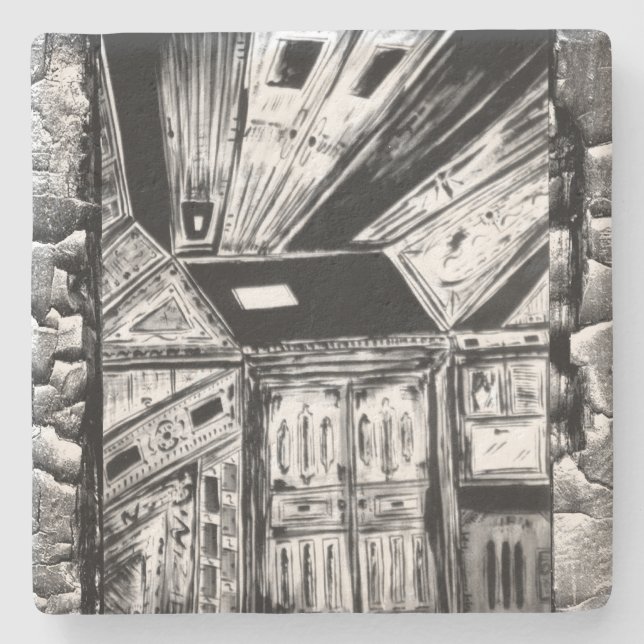 Open Doors Stone Coaster (Front)