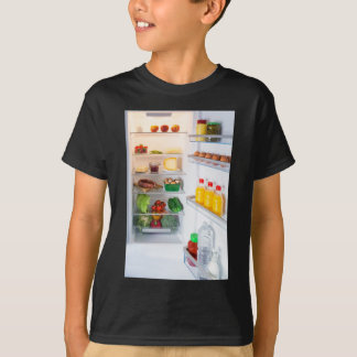Open fridge filled with food T-Shirt