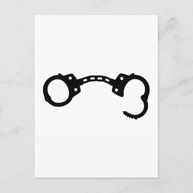 Open handcuffs postcard (Front)