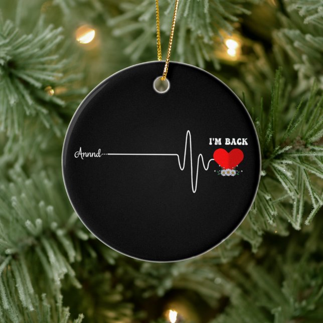  Open Heart Bypass Surgery Heart Attack Survivor Ceramic Ornament (Tree)