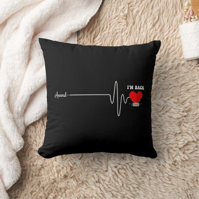  Open Heart Bypass Surgery Heart Attack Survivor Throw Pillow (Blanket)