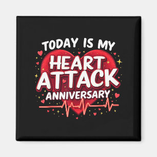 Open Heart Diseases Heart Attack Anniversary Surge Magnet