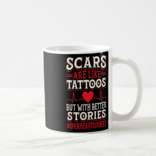 Open Heart Surgery Byp Awareness Heart Proud Mom O Coffee Mug