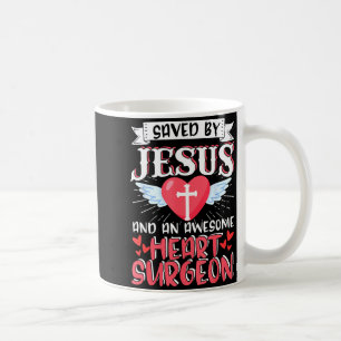Open Heart Surgery Byp Awareness Heart Saved By Je Coffee Mug