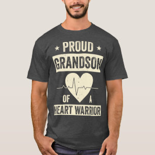 Open Heart Surgery CHD Transplant Grandson of Hear T-Shirt