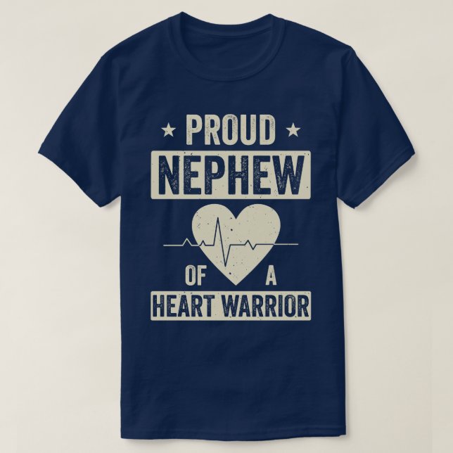 Open Heart Surgery CHD Transplant Nephew of a Hear T-Shirt (Design Front)