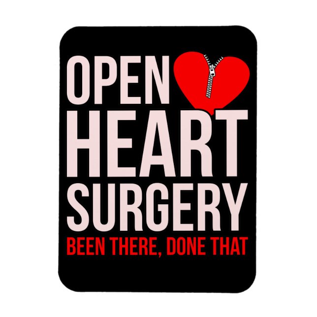 Open Heart Surgery Heart Disease Awareness Survivo Magnet (Vertical)