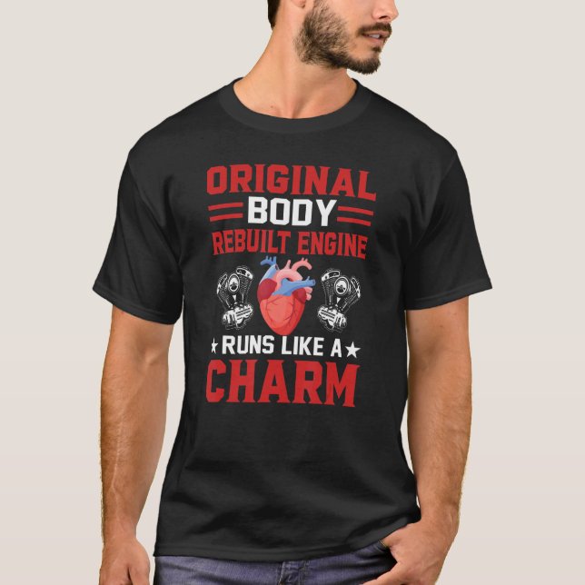 Open Heart Surgery Patients  Bypass Warrior Heart  T-Shirt (Front)