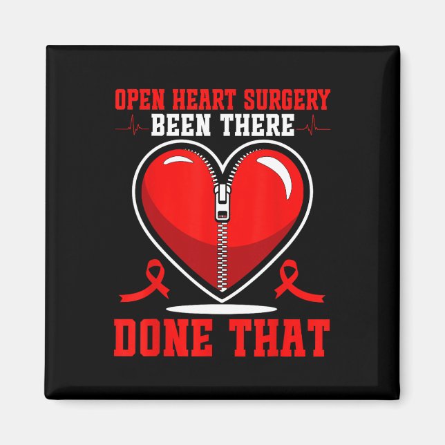 Open Heart Surgery Patients Heart Disease Awarenes Magnet (Front)