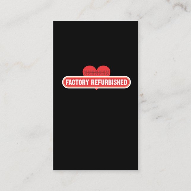 Open Heart Surgery Recovery Get Well Bypass Business Card (Front)