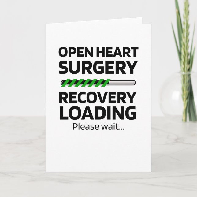 Open Heart Surgery Recovery | Open Heart Survivor Card (Front)
