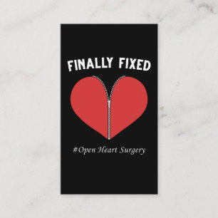 Open Heart Surgery Recovery Operation Bypass Business Card