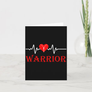 Open Heart Surgery Recovery Survivor Heart Warrior Card