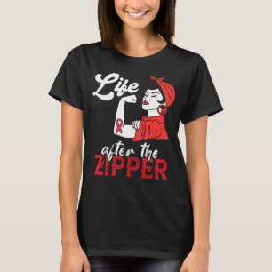 Open Heart Surgery Survivor Life After Zipper Reco T-Shirt